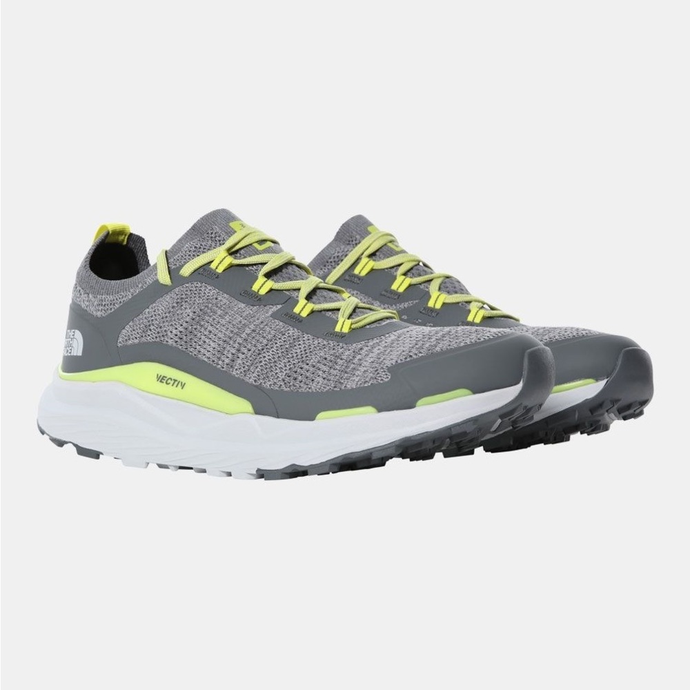 The North Face Vectiv Escape Running Shoe Middle Grey/Lime Green